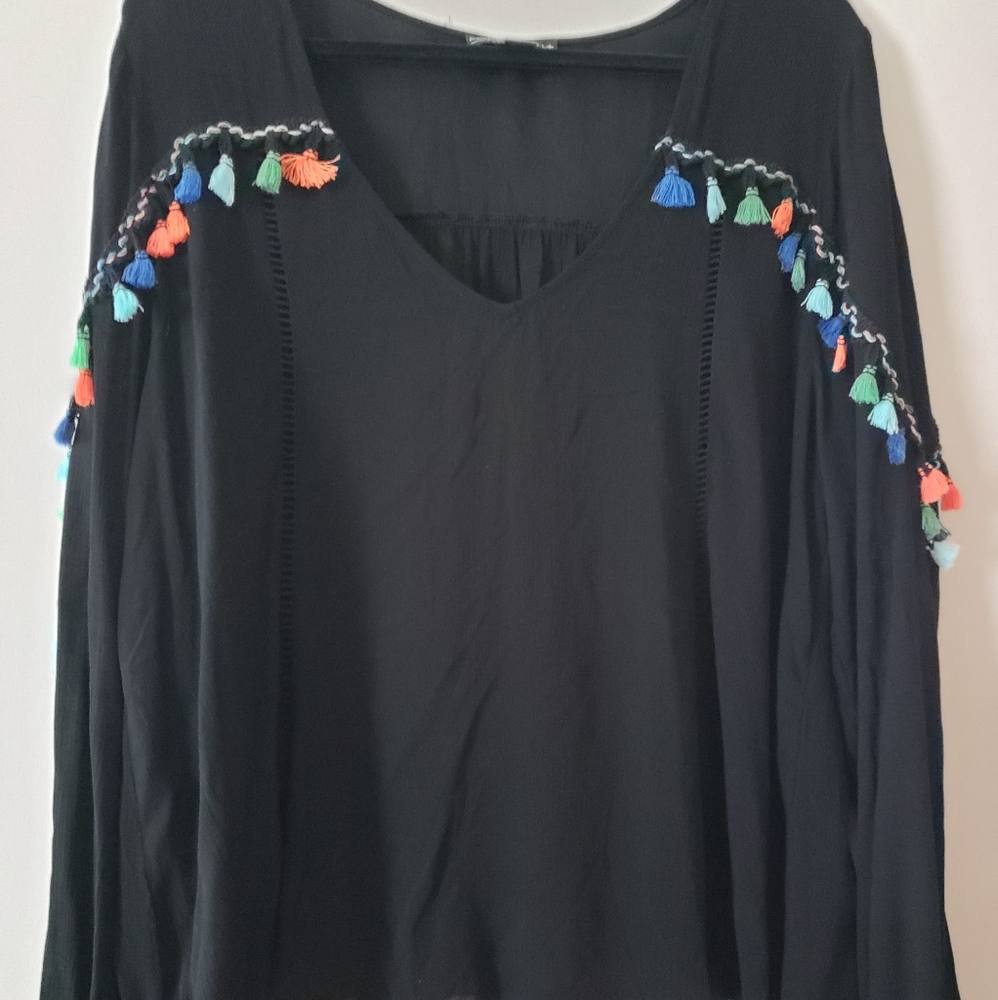 Pom Pom Crepe Top